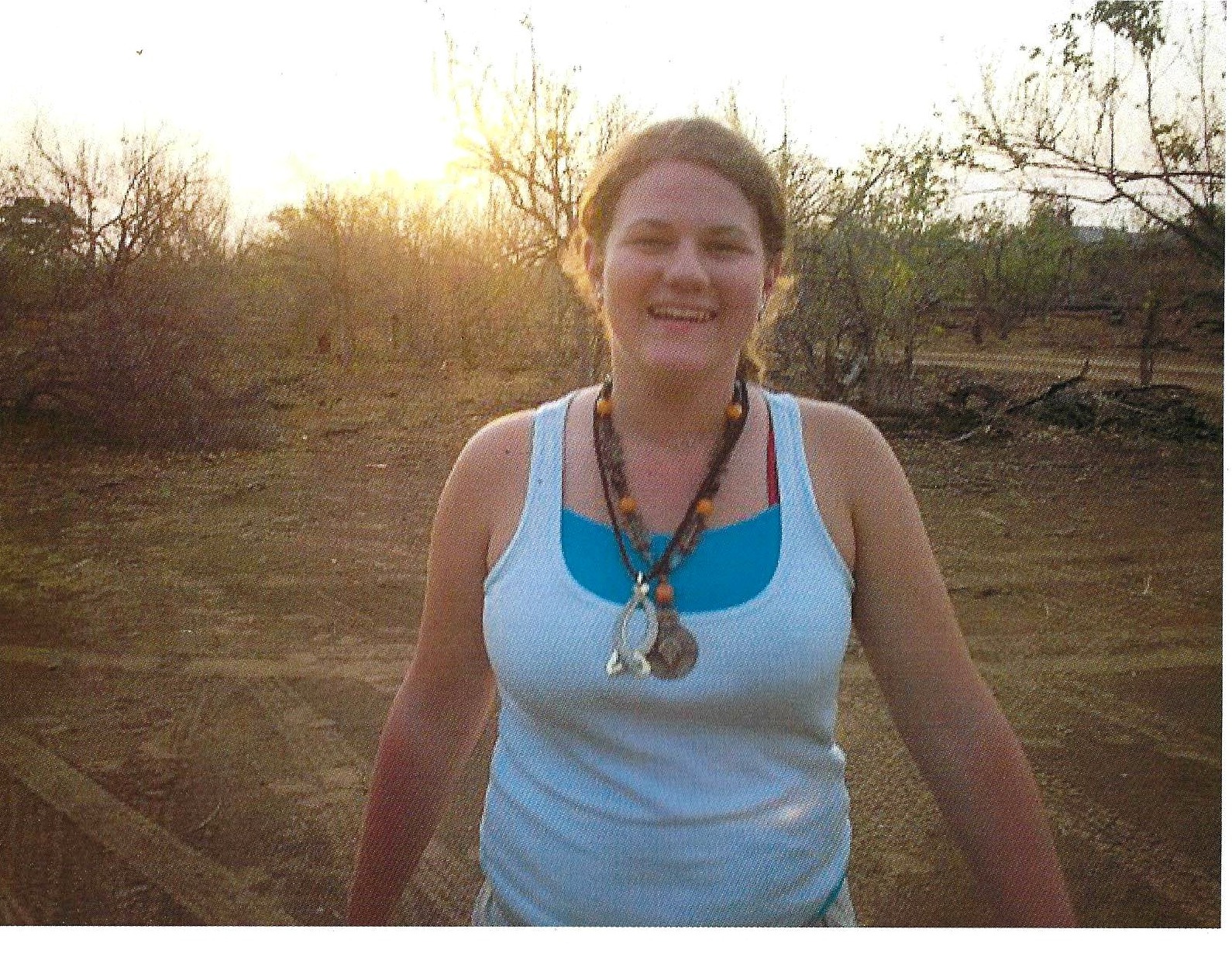 Diane outdoors during a trip in Africa